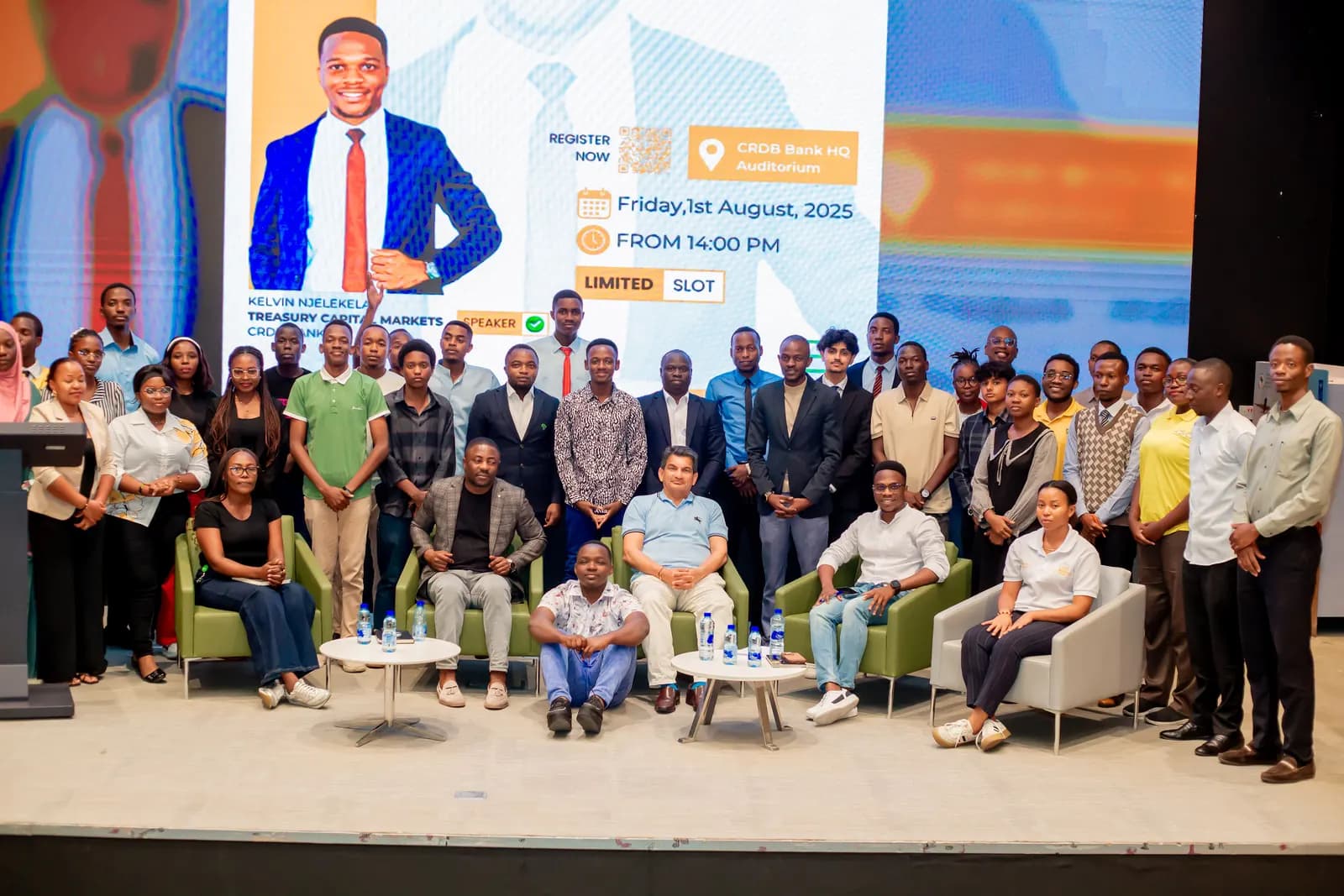 CGK Africa community gathered on stage at CRDB Bank HQ Auditorium, Dar es Salaam